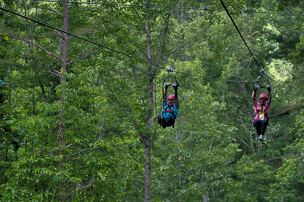 Fun things to do in Hendersonville NC : Zipline in Western NC. 