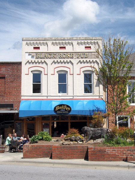 Black Rose Restaurant on Main Street in Hendersonville, NC. 