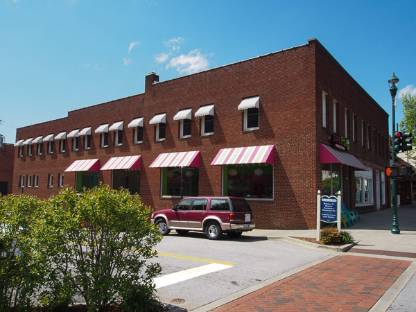 Historic Building circa1926 on Main Street in Hendersonville, NC. 