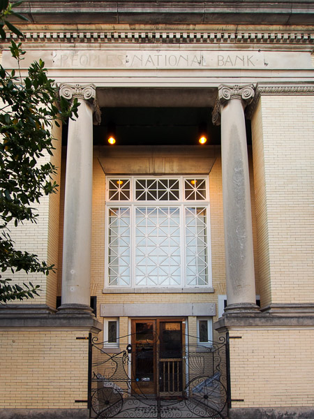 Peoples National Bank at 227 Main Street built 1910 in Hendersonville, NC. 